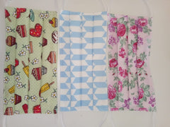 Masque en tissu lavable et réutilisable - 3 pcs