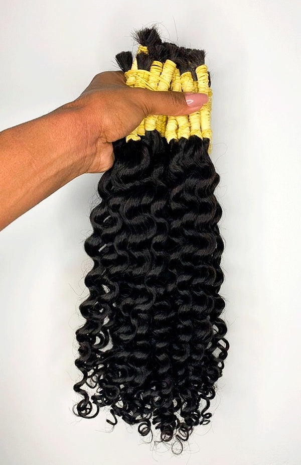 Mèches de cheveux naturels pour extension de cheveux - Boucles brésiliennes