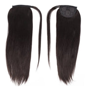 Natural black straight hair ponytail