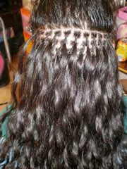 PROMO - Forfait 1 : Extension au fil technique brésilienne (120 grammes cheveux inclus)